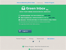 Tablet Screenshot of greeninbox.com
